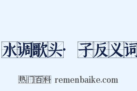 水调歌头·子反义词是什么意思的图片